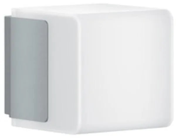 Applique LED moderno da esterno L 835 doppia luce argento IP44, con sensore di movimento luce bianco caldo dimmerabile 586 lumen, STEINEL