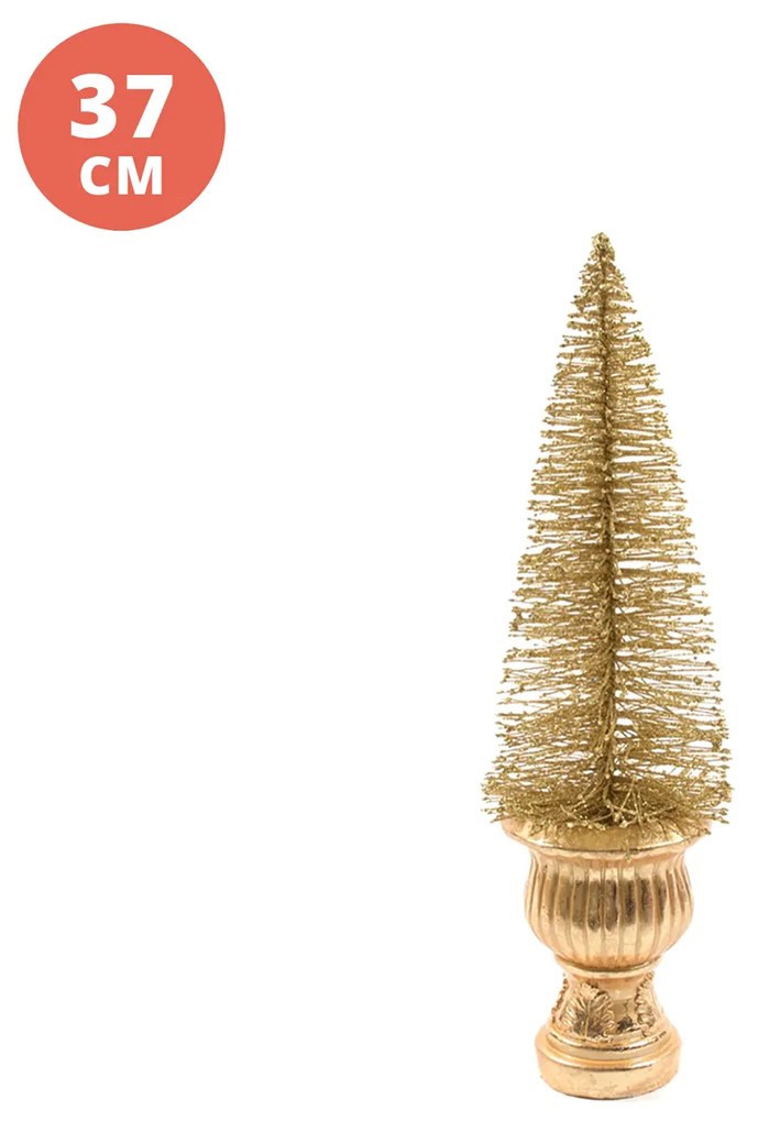 Decorazione albero di Natale 37x10x10 cm oro