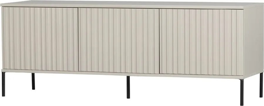 Mobile TV grigio chiaro in pino massiccio 150x56x44 cm New Gravure – WOOOD