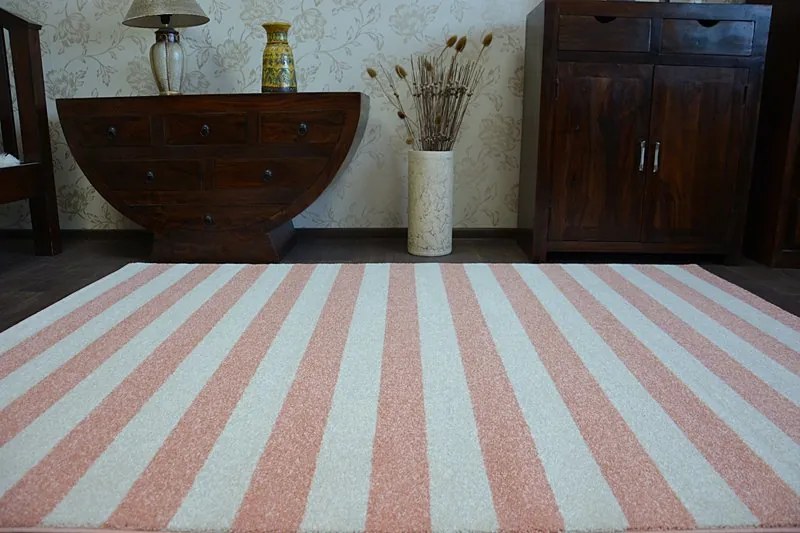 Tappeto SKETCH - F758 rosa/crema - Striscie