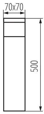 Kanlux 38764 - Lampada da esterno DASTEN 1xG9/11W/230V 50 cm IP44 nero