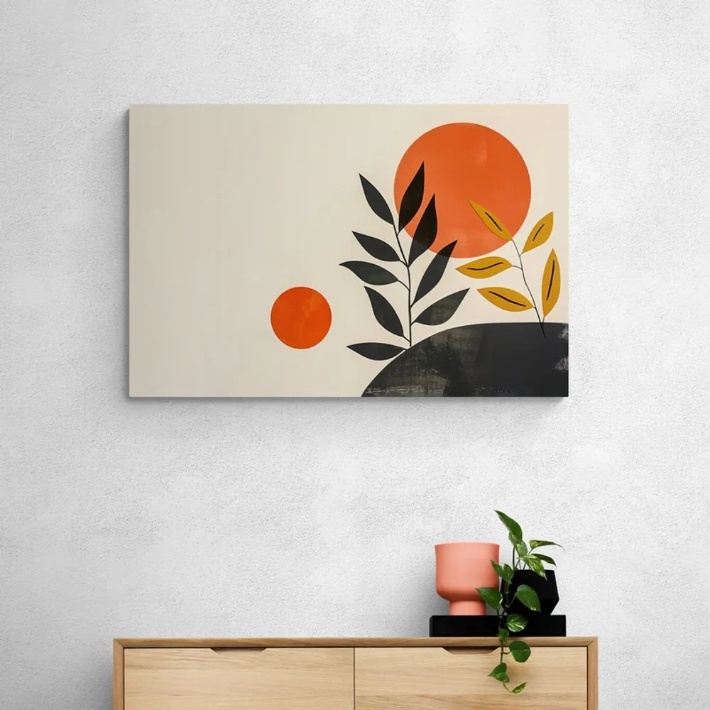 Quadro su tela – Japandi foglie