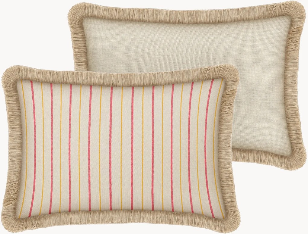 Cuscino da interno-esterno fatto a mano Sara Sunflower & Pink