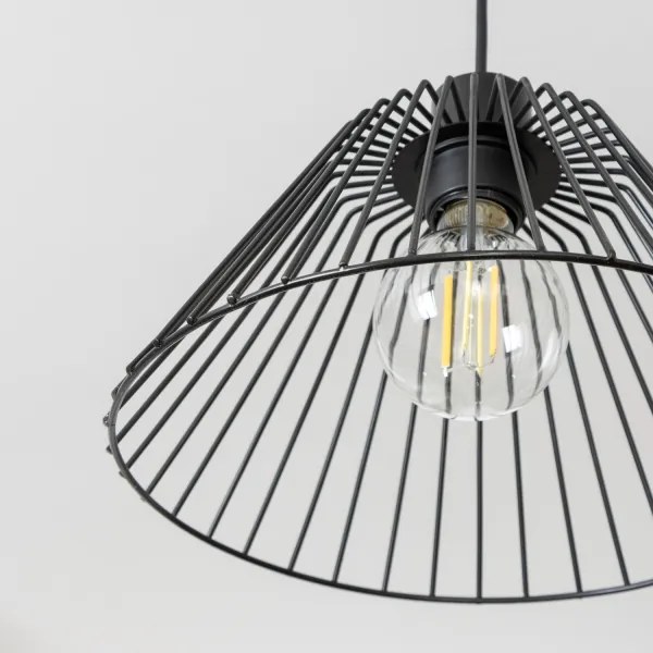 Brilagi - Lampadario LED a sospensione su cavo CERIA WIRE, 1xE27/40W/230V, Ø 30 cm, nero