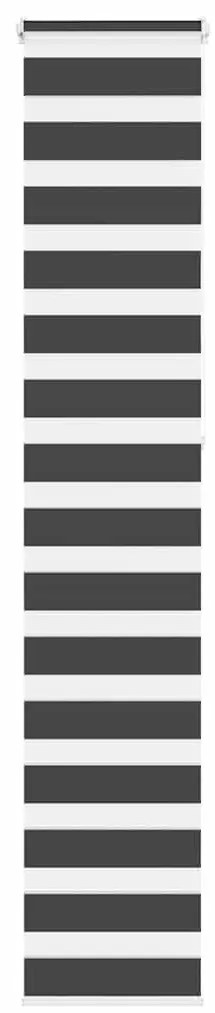 Tenda A Rullo Zebra Nero Larghezza Tessuto 40,9 Cm Poliestere /
