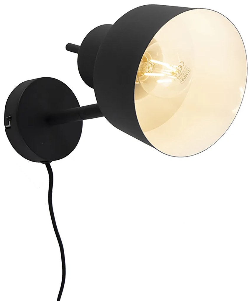 Lampada da parete Smart nera incl. Wifi A60 - Chappie