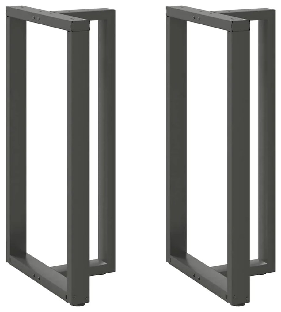 Gambe Tavolo Bar A T 2 Pz Antracite 60x35x(110-111) Cm Acciaio /