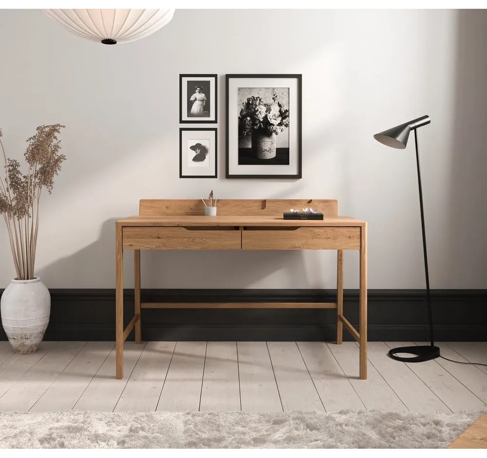 Tavolo da lavoro in rovere 65x120 cm Twig - The Beds