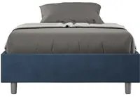 Letto Matrimoniale Francese Sommier 150x200 cm con Rete Azelia Blu