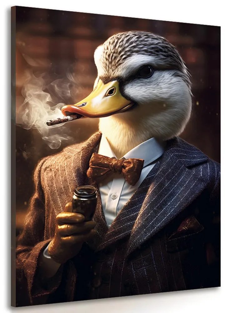 Quadro su tela – Gangster animale anatra