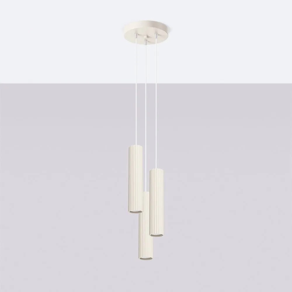 Lampadario color crema ø 19,5 cm Gleam – Sollux