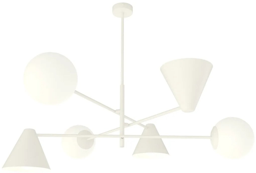 Lampadario a sospensione HERMES 6 White