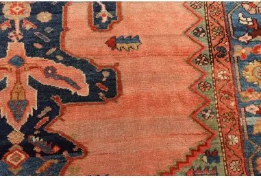 Antik Stilizzato Salmone Blu 175x185 Cm