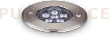 Floor segnapassi in alluminio e vetro led 3000k 6w / 670 lm d.12cm ...