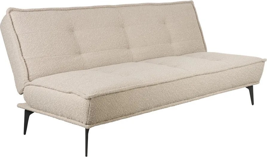 Divano beige allungabile con rivestimento in bouclé 184 cm Cielke – White Label