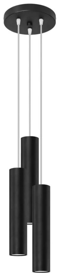 Sollux SL.1079 - Lampadario a sospensione con filo LAGOS 3xGU10/10W/230V nero
