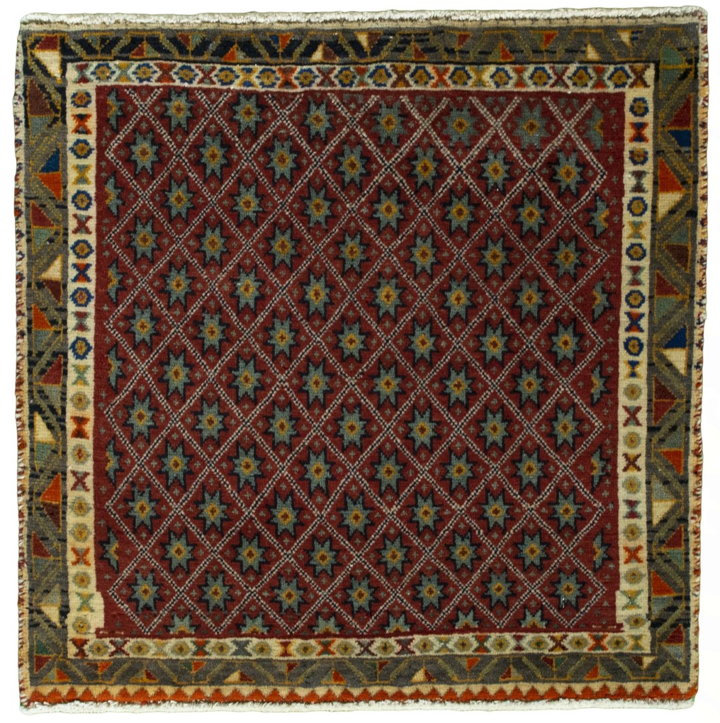 Shiraz Tappeto persiano 60 x 60 Rosso (Iran) Annodato A Mano