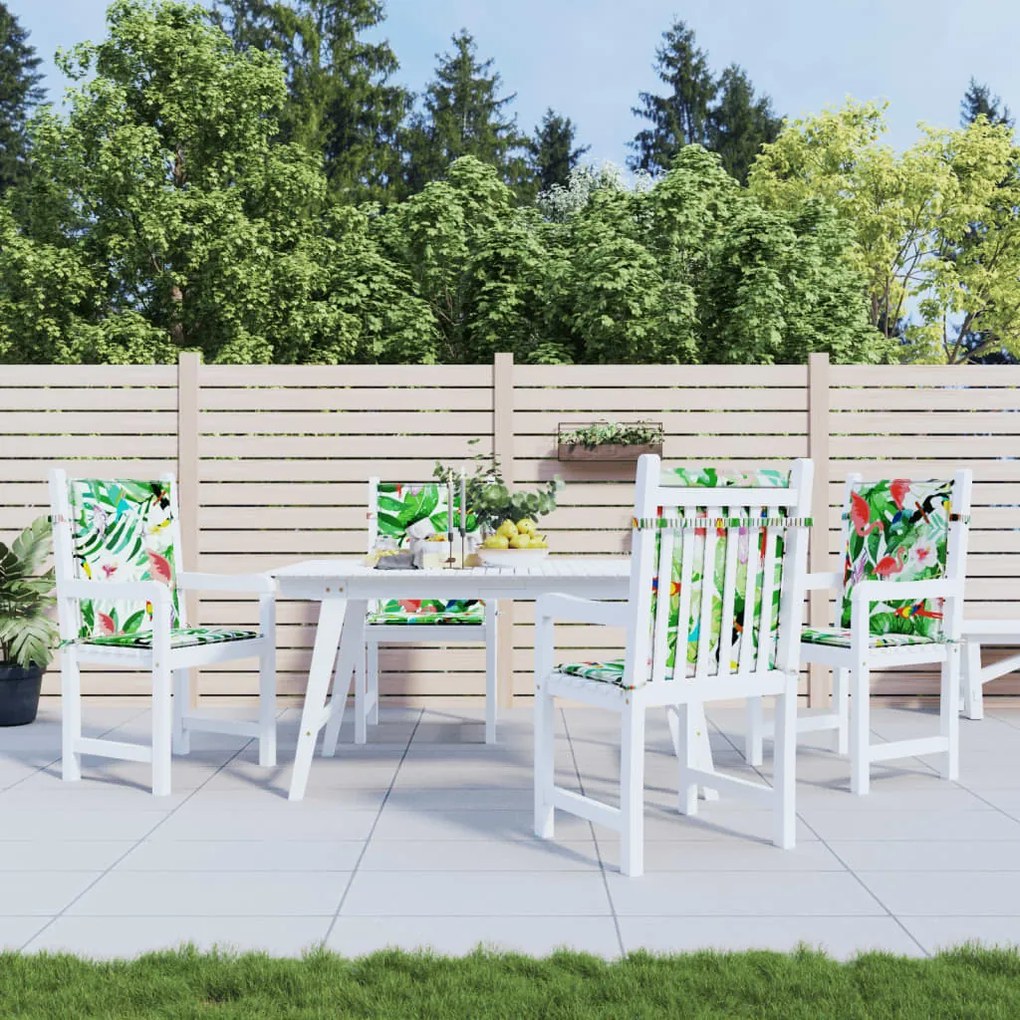 Cuscini Per Sedia Schienale Basso 4 Pz Multicolore İn Tessuto /