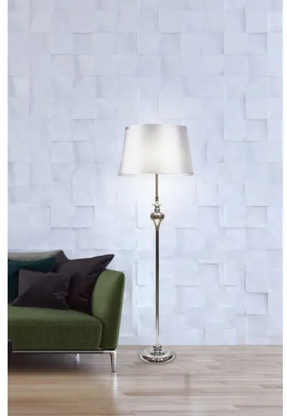 Lampada da terra PRIMA 1xE27/60W/230V argento/cromo lucido