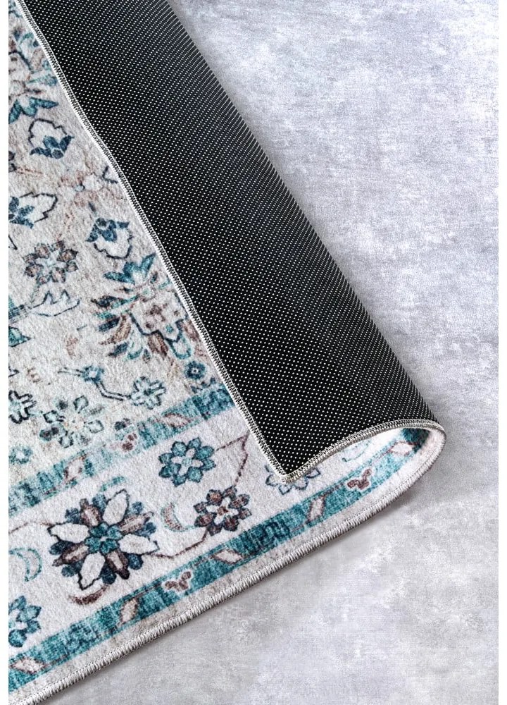 Tappeto azzurro 80x150 cm Saveh Cream Blue - Elle Decoration