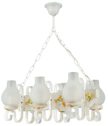 Brilagi - Lampadario a catena QUEEN 6xE14/40W/230V faggio/crema