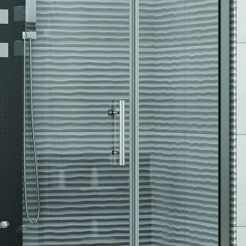 Kamalu - Porta battente doccia nicchia 110cm KS5000