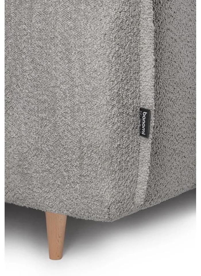 Divano letto in tessuto bouclé grigio 215 cm Patti - Bonami Selection