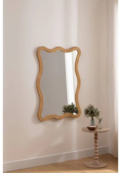 Atmosphera - Specchio da parete MAGGIE 100x70 cm in rattan
