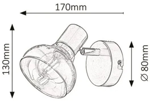 Rabalux 5546 - Applique HOLLY 1xE14/40W/230V oro