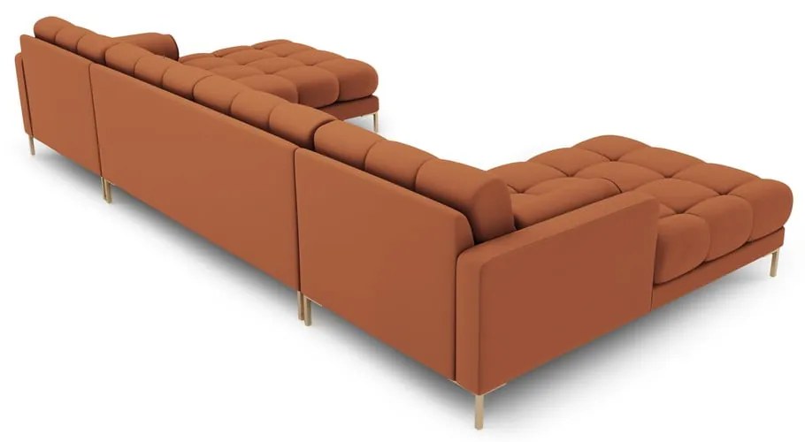 Divano angolare a forma di "U" color mattone Bali - Cosmopolitan Design