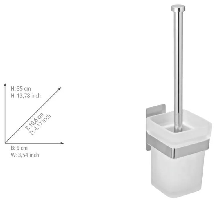 Scopino in vetro autoportante in argento lucido Genova - Wenko