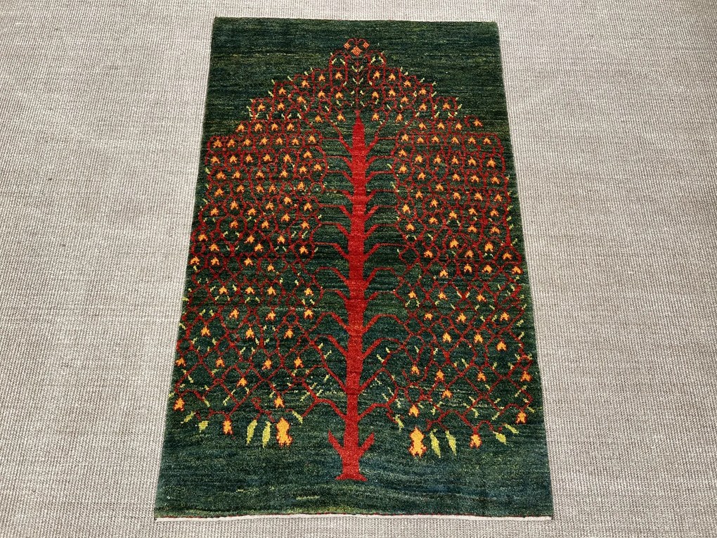 Gabbeh Tappeto persiano 140 x 90 Verde (Iran) Annodato A Mano