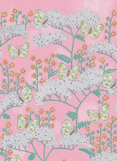 Eijffinger Carta da parati Butterflies and Flowers - 383619