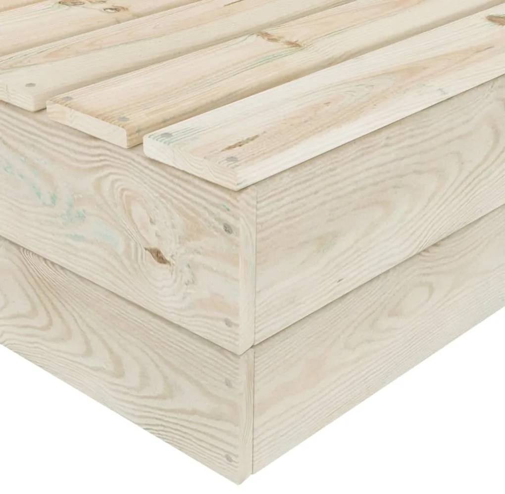 Divano centrale componibile su pallet legno di abete impregnato