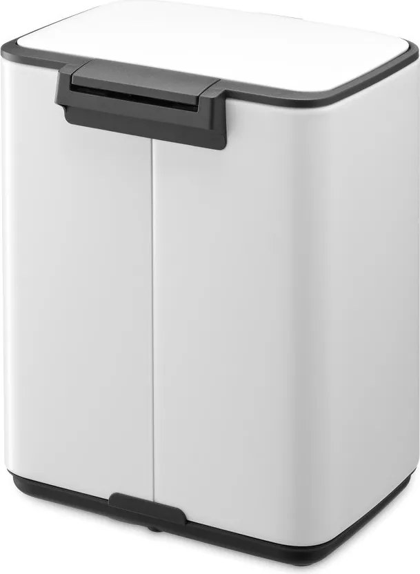 Cestino per la spazzatura bianco in acciaio con pedale 7 l Bo – Brabantia