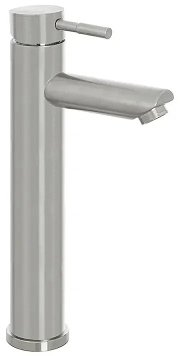 Miscelatore lavabo alto acciaio spazzolato e piletta click-clack York