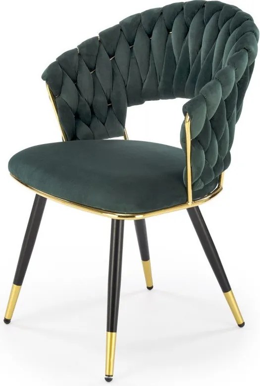 Sedia K551 verde velluto