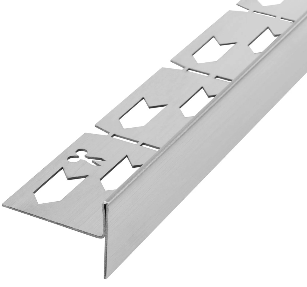 Profilo doccia pendenzato 120cm Brush nickel