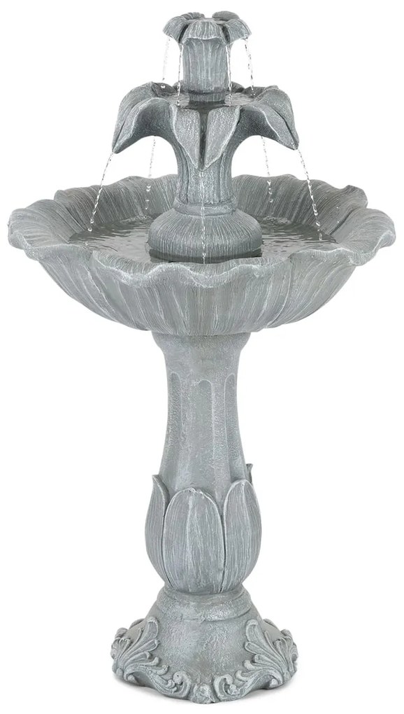 blumfeldt Floreal Fontana da Giardino in Poliresina 6 W Design Romantico Effetto Metallico