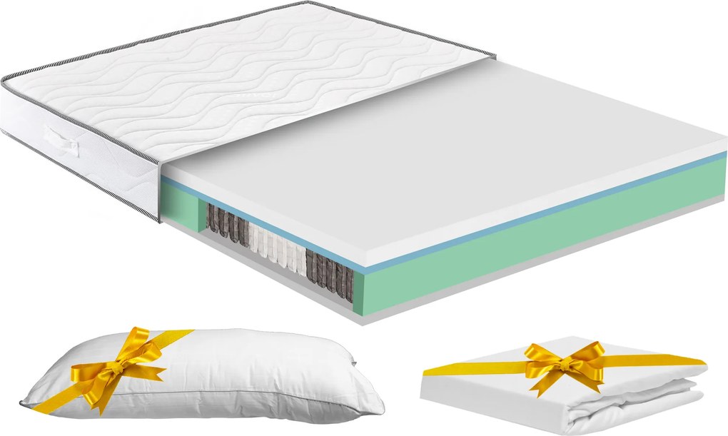 Materasso Memory e Molle Singolo 90x190 cm H25 Dispositivo Medico 1 Dormidea Deluxe...