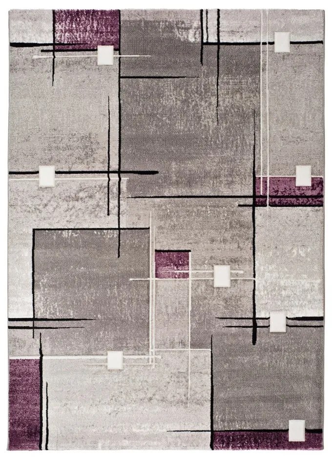 Tappeto grigio e viola , 160 x 230 cm Detroit - Universal