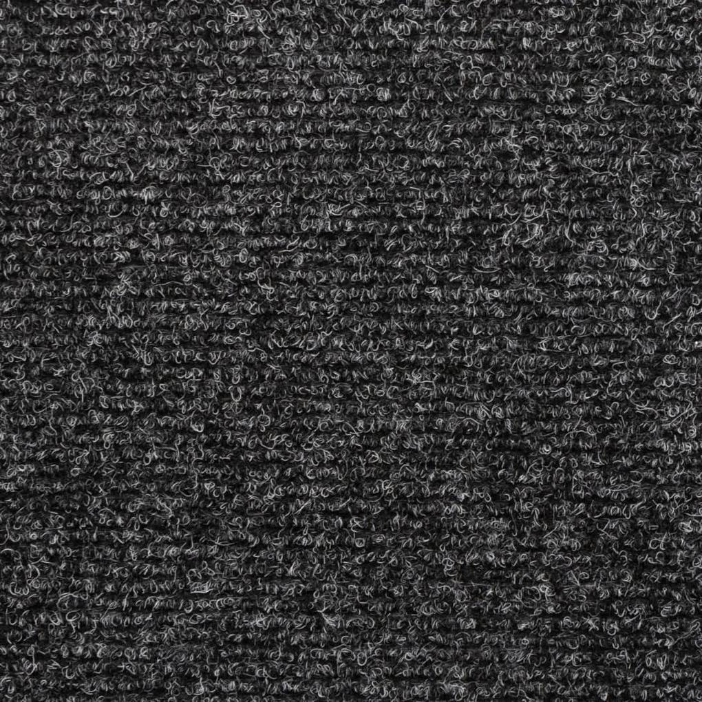 Tappetini per Scale Tessuto Agugliato 15 pz 65x21x4 cm Grigi