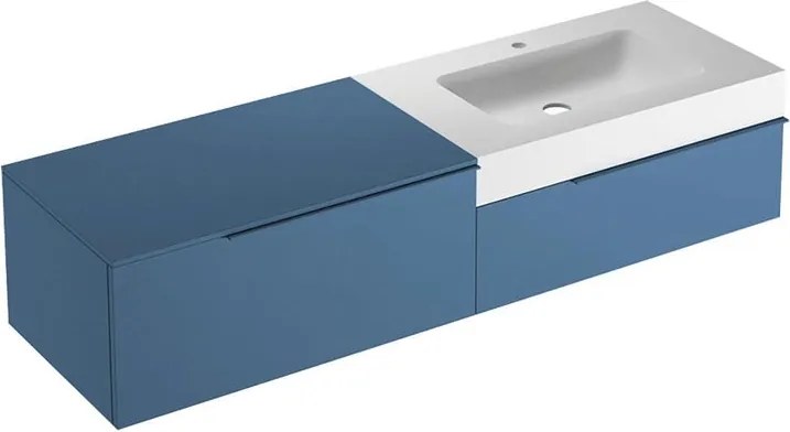Mobile bagno sospeso con lavabo L 170 x H 36 x P 51 cm avio per vasca a destra Ginevra