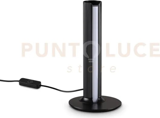 Dorica lampada da tavolo led 3000k 8w  1100 lm dimmerabile nero can...