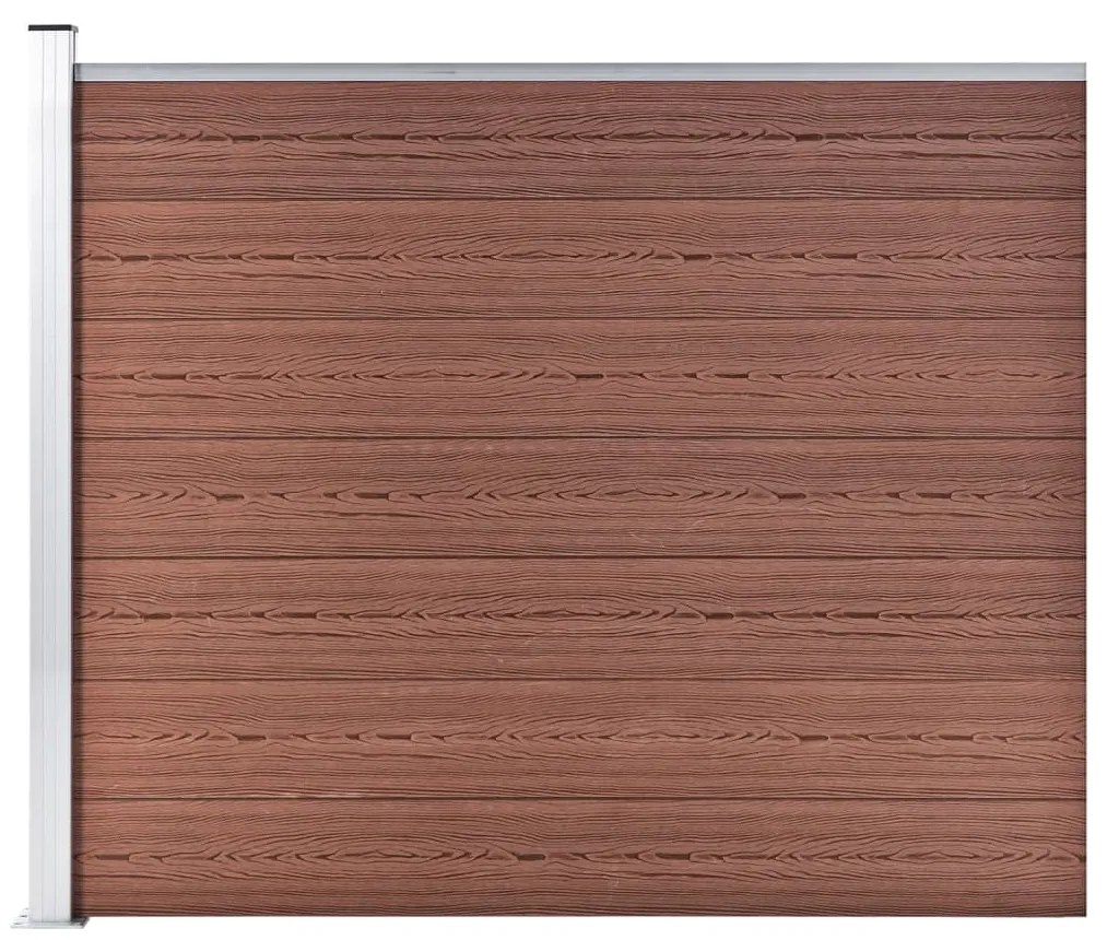 Pannello Di Recinzione İn Wpc 175x146 Cm Marrone /