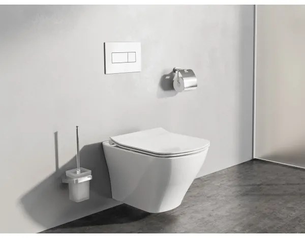 Ravak X01457 - Pulsante di scarico UNI 24,7x16,5 cm bianco