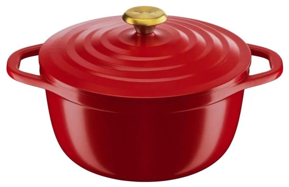 Tefal - Casseruola AIR 24 cm con coperchio, rossa