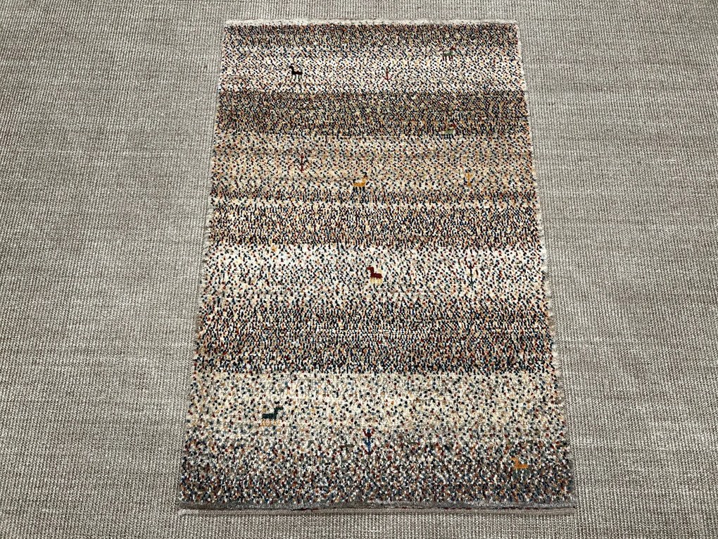 Gabbeh Tappeto persiano 130 x 80 Grigio (Iran) Annodato A Mano