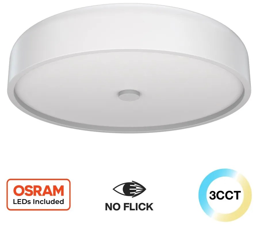 Plafoniera LED Rotonda 36W CCT, Ø450mm, Bianco - OSRAM LED Colore Bianco Variabile CCT