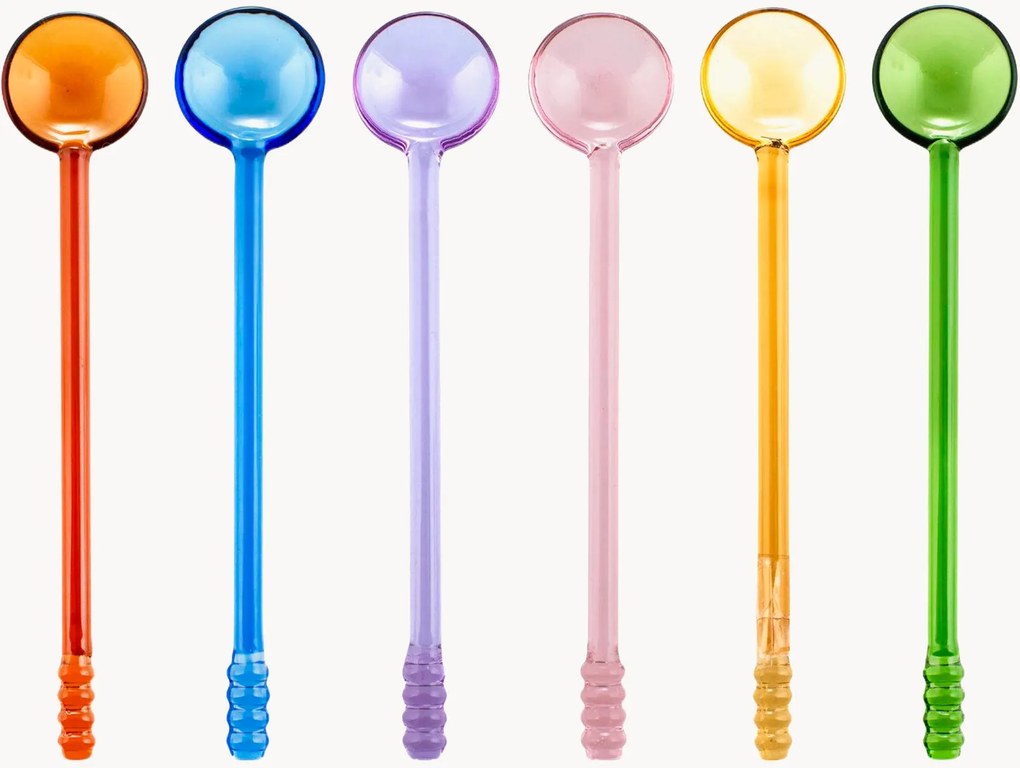 Set di 6 cucchiai in vetro borosilicato Soda